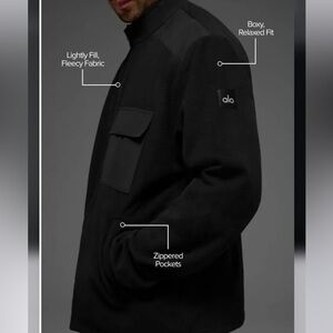 SOLD ALO Yoga Men's Black polar Tech Fleece Jacket